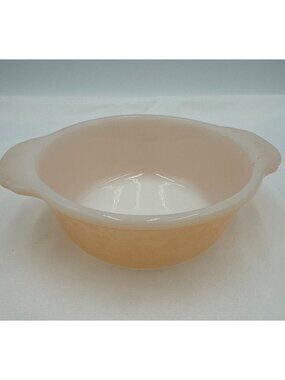 Fire-King Peach Lustre 5.5" Milk Glass Casserole Dish With Handles no Lid